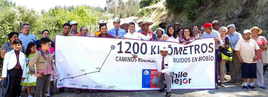 Santa Juana fue sede para celebrar las mejoras de caminos rurales a nivel Regional