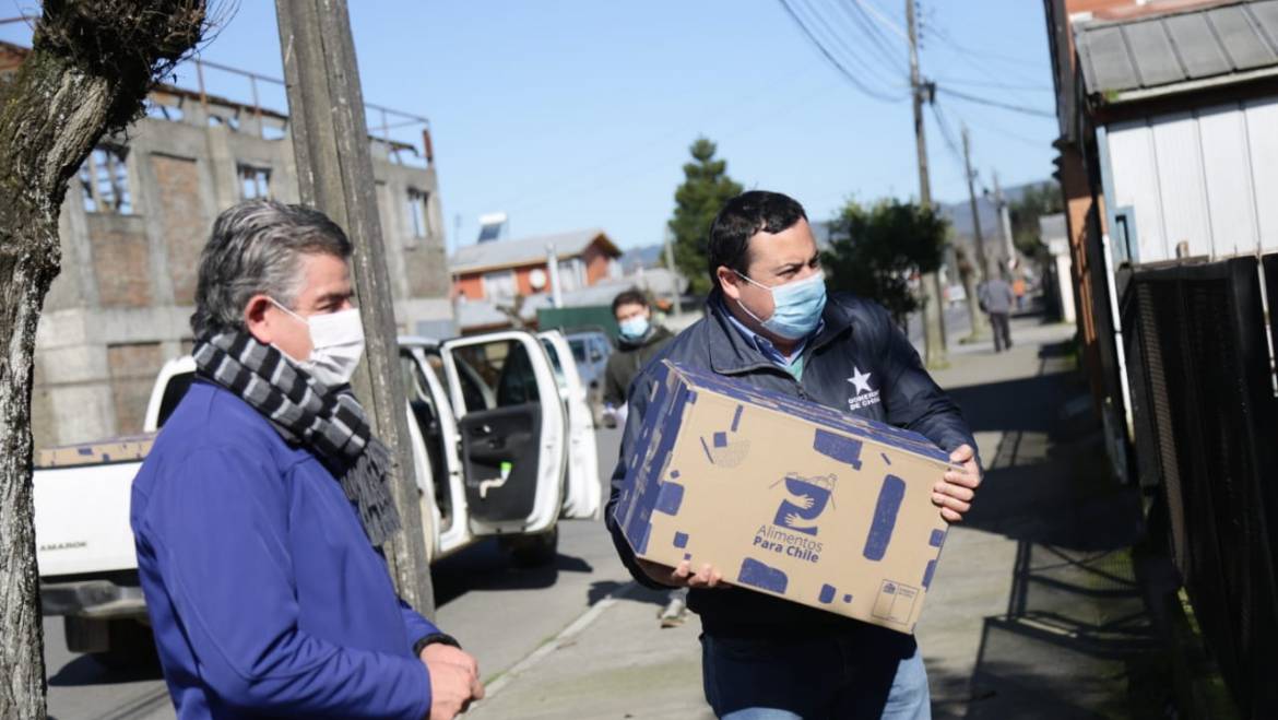 Más de dos  mil canastas se entregaron en la comuna de Santa Juana